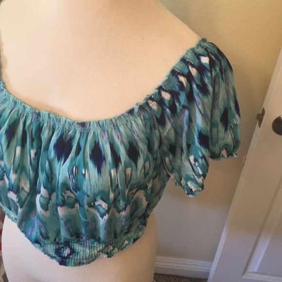 Blue tie dye crop top - Picture 2 of 4